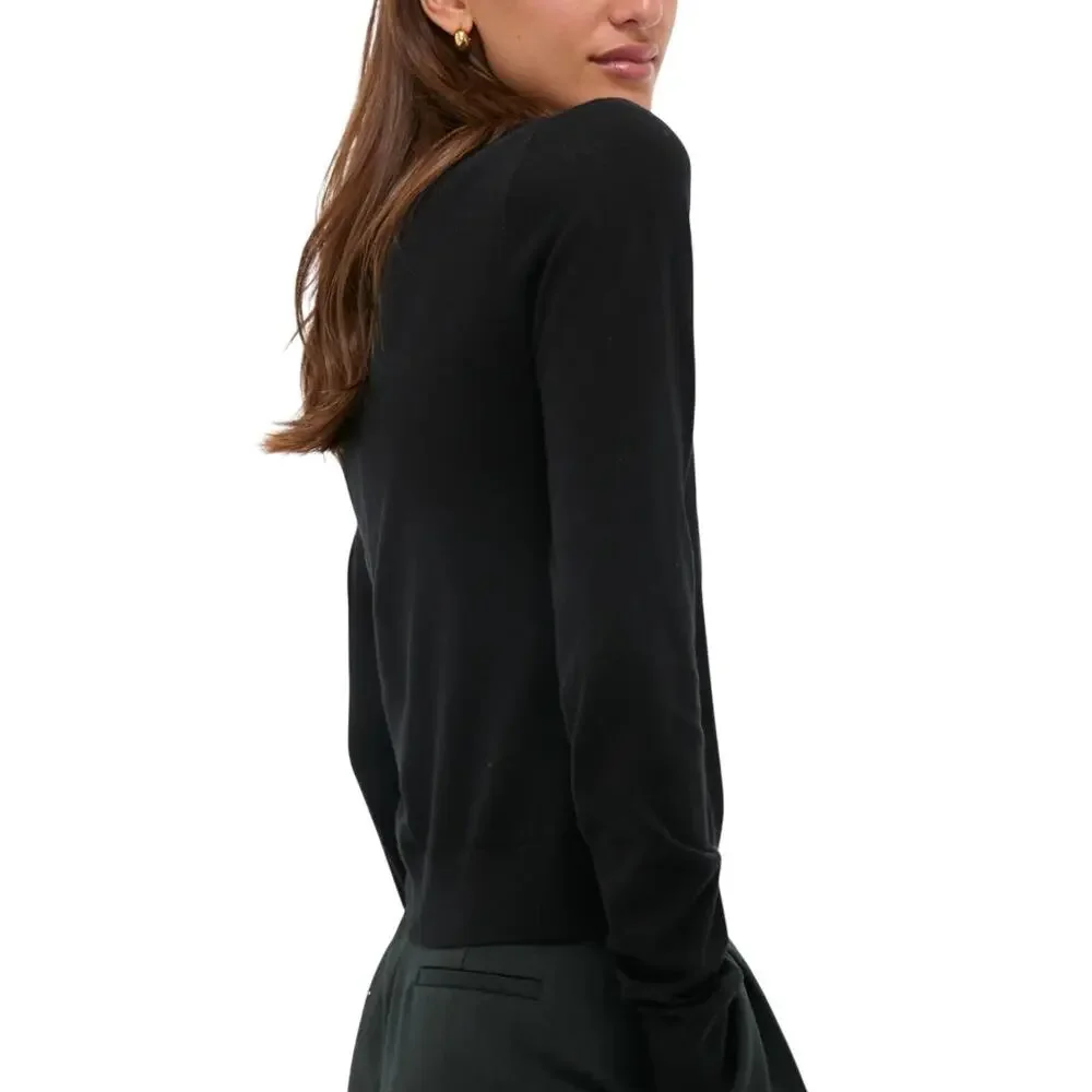 Repaired Women's XS Tuckernuck Black Silk Cashmere Katie Long Sleeve Tee $188